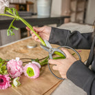 Japanese Scissors in use, demonstrating their ergonomic handle and effective cutting